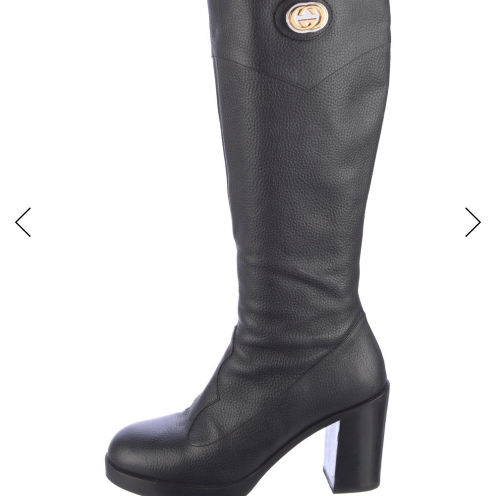 Gucci Elegant Black Knee-High Boots